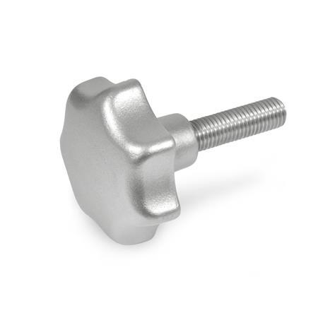 GN 6336.5 Star Knobs, Stainless Steel 