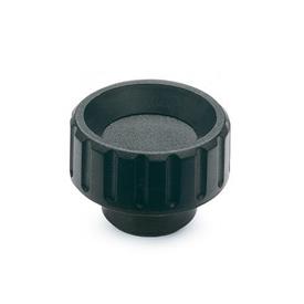 GN 590 Knurled Nuts, Plastic Type: E - With threaded blind bore