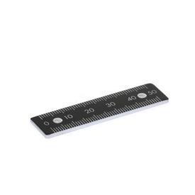 GN 711.2 Rulers, Aluminum, with Mounting Holes 