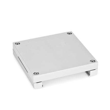 GN 900.4 Mounting Plates, Aluminum Type: A - Without mounting holes