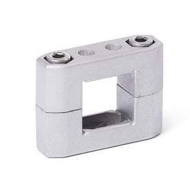 GN 231 Tube Supports, Aluminum d<sub>1</sub> / s<sub>1</sub>: V - Square<br />Finish: BL - Plain finish, Blasted, matt
