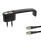 GN 422 Cabinet U-Handles, Zinc die casting, with Electrical Switching Function / with Indicator Light , with Two Function Elements Function element 1: TK - Button, with LED, red / green (bi-color)
Function element 2: LK - Indicator light LED, red / green (bi-color) (no switching function)
Connection type: S025 - Cable with plug, 0,25 m
Finish: SW - Black, RAL 9005, textured finish