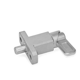GN 722.2 Spring Latches, Stainless Steel, with Flange for Surface Mounting Type: B - Latch position parallel to mounting holes