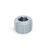 Threaded Plugs, Steel, Zinc Plated, with Conical Thread