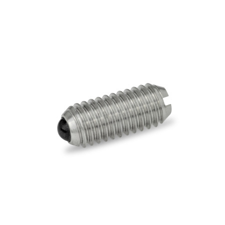 Posicionadores de muelle GN 615.5: Acero inoxidable, con esfera cerámica