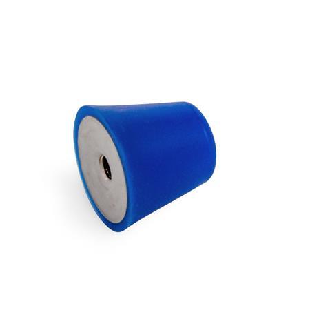 GN 256 Tampons en silicone avec filetage femelle, inox Couleur: BL - bleu, RAL 5002