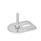 GN 43 Piedini di livellamento, acciaio INOX, con aletta di fissaggio, a forma rettangolare Form: E0 - Senza disco antiscivolo, con un foro asolato
Versione (vite): S - Senza dado, esagono esterno in basso