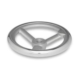 DIN 950 Handwheels, cast iron / auminum Material: AL - Aluminum<br />Bore code: B - Without keyway<br />Type: A - Without handle
