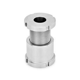 GN 350 Stainless Steel Leveling Sets, Long Version Material: NI - Stainless steel<br />Type: A - Without lock nut