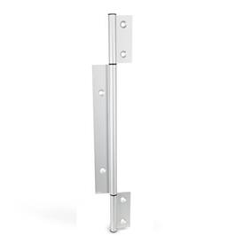 GN 2295 Hinges, for Aluminum Profiles / Panel Elements, Three-Part, Vertically Elongated Outer Leafs Type: A - Exterior hinge leafs<br />Coding: C - With countersunk holes<br />l<sub>2</sub>: 415