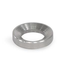 DIN 6319 Spherical Washers, Dished Washers, Stainless Steel, Material AISI 316 Type: D - Dished washer with d<sub>3</sub> = d<sub>2</sub><br />Material: A4 - Stainless steel