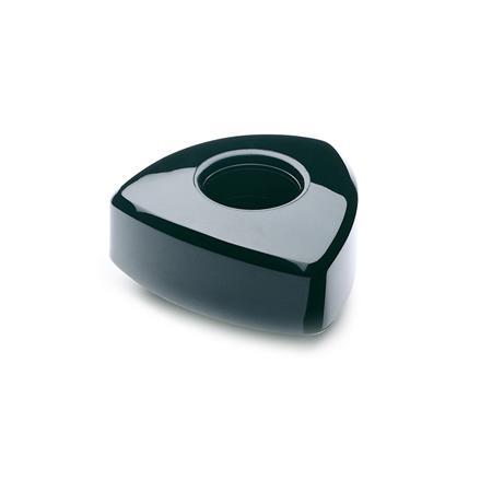 Boutons triangle GN 5341: Plastique, douille filetée laiton, type bas