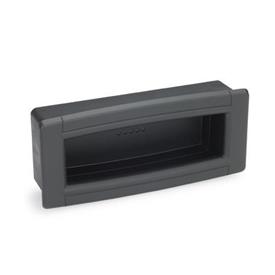 GN 739 Gripping Trays, Screw-In Type, Plastic Color: SG - Black-gray, RAL 7021, matte finish
