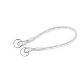 GN 111.2 Retaining Cables, Stainless Steel AISI 304, with Key Rings or One Key Ring and One Mounting Tab Type: A - With 2 key rings<br />Color: TR - Transparent