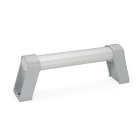 GN 334.1 Oval tubular handles, Mounting from operator‘s side Finish: ES - Anodized, natural color