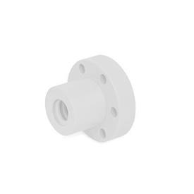 GN 103.1 Trapezoidal Lead Nuts, Plastic, Single-Start, with Flange Material: POM - Plastic
