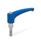 GN 911.9 Adjustable Hand Levers for Plastic Clamp Connectors Color: VDB - blue, RAL 5005, matte finish