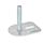 GN 42 Leveling Feet, Steel, with Fixing Lug, Rectangular Shape Type (Base): E0 - Without rubber pad, with one slotted hole
Version (Screw): U - Without nut, hex socket at the top and wrench flat at the bottom