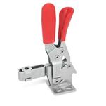 Toggle Clamps, Stainless Steel , Operating Lever Vertical, with Lock Mechanism, with Horizontal Mounting Base