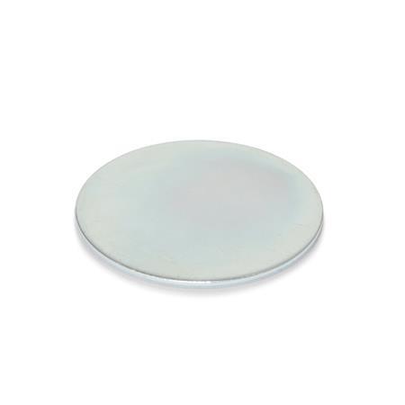 GN 70.1 Adhesive Disks, Steel, Self-Adhesive, for Retaining Magnets Finish: ZB - Zinc plated, blue passivated