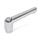 GN 300.2 Adjustable Hand Levers, Zinc Die Casting, Insert Steel Zinc Plated, with Internal Thread Color: CR - Chrome plated