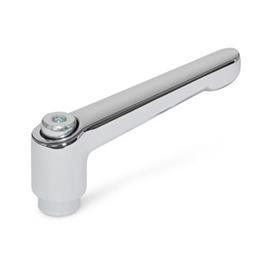 GN 300.2 Adjustable Hand Levers, Zinc Die Casting, Bushing Steel, Zinc Plated Color: CR - Chrome plated