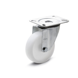 GN 22892 Medium Duty Casters, Polyamide, Light Version Bearing type: G - Friction bearing<br />Type (bracket): L - Swivel bracket with mounting plate<br />Coding: L - Light version<br />Material (bracket): ST - Steel sheet metal