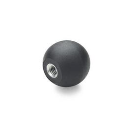 DIN 319 Ball Knobs Plastic Material: KT - Plastic<br />Type: E - With tapped bushing
