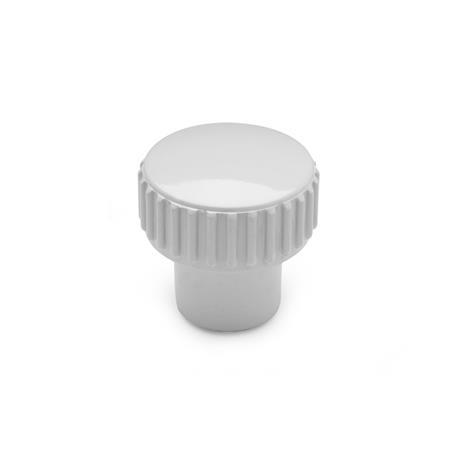 Tuercas moleteadas GN 530.1: Plástico, casquillo roscado acero inoxidable