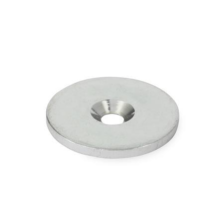 GN 70 Holding Disks, Steel, for Retaining Magnets Type: A - Flat, without stop edge
Material: ST - Steel