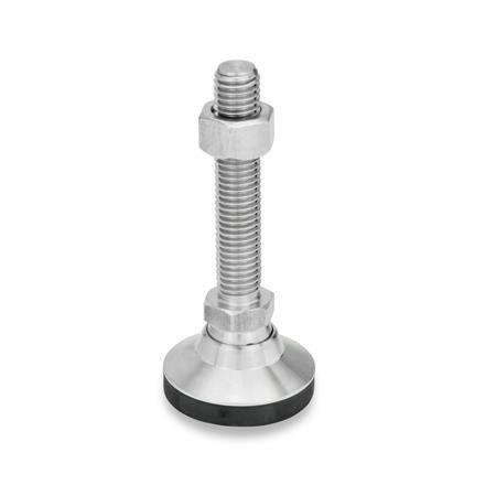 GN 343.6 Stainless Steel Leveling Feet, with Threaded Stud | Ganter ...