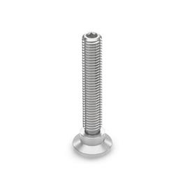 Stainless levelling foot 16x230x105mm base and anti-vibration pad1500kg-Set  of 4