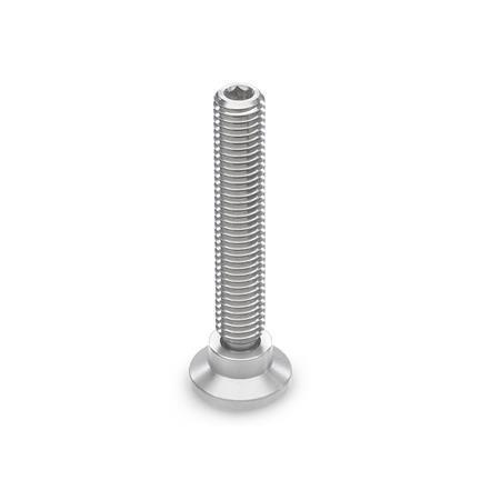 GN 638 Ball Jointed Leveling Feet, Stainless Steel 