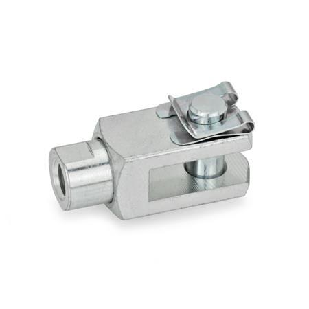 GN 751.1 Fork Joints with Rotating Shaft Type: SL - Pin with SL-shaft safety
