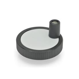GN 736 Control Handwheels, Aluminum Type: D - With revolving knob