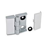 Charnières, zinc moulé sous pression, réglable, avec cache