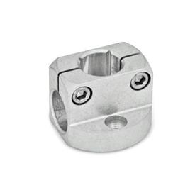 GN 473 Base Plate Mounting Clamps, Aluminum Finish: MT - Matte finish, tumbled