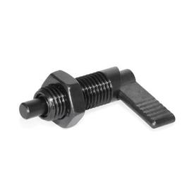GN 721 Cam Action Indexing Plungers, Steel, without Locking Function Type: LAK - Left-hand lock, with lock nut