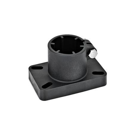 GN 86 Base Plate Connector Clamps, Plastic Type: D - Fixing with slotted holes