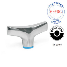 GN 8341 Flügelmuttern, Edelstahl, Hygienic Design Oberfläche: PL - poliert (Ra < 0,8 µm)<br />Werkstoff (Dichtring): E - EPDM