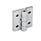 GN 235 Hinges, Zinc Die Casting, Adjustable Material: ZD - Zinc die casting
Type: D - With through-holes
Finish: SR - Silver, RAL 9006, textured finish
