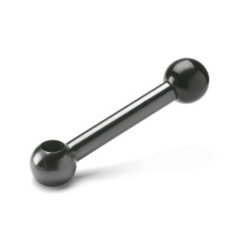 DIN 6337 Ball Levers, Steel Type: L - Angled lever with plain bore