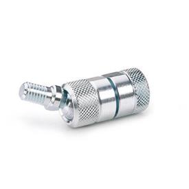 GN 782 Ball Joints, Steel Type: KS - Ball with threaded stud<br />Identification No.: 1 - Mounting socket with internal thread