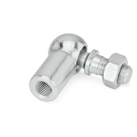 DIN 71802 Angled Ball Joints Type: C - With threaded ball shank without safety catch