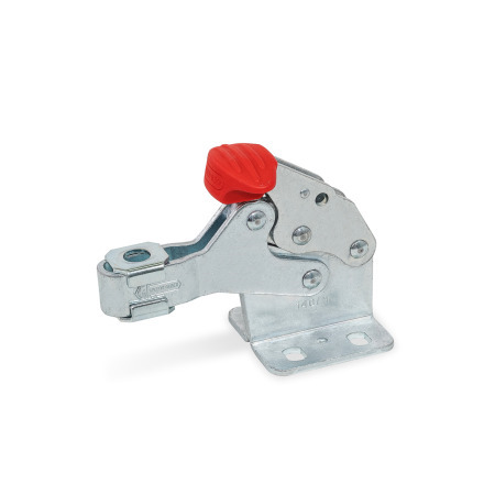 GN 820.6 Toggle Clamps, Steel / Stainless Steel, Operating Lever with T-Handle Type: M - Without lock mechanism, with two flanged washers
Material: ST - Steel