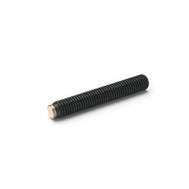 GN 913.3 Gewindestifte mit Messing- / Kunststoff-Zapfen, Stahl Werkstoff (Druckzapfen): MS - Messing