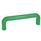GN 625 Cabinet U-Handles, Plastic Color: GN - Green, RAL 6017, shiny finish