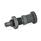 GN 817 Indexing Plungers, Steel / Plastic Knob Type: BK - Without rest position, with lock nut