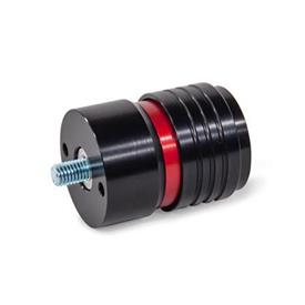 GN 1050 Quick Release Couplings Type: A - With threaded stud<br />Coding: F - Fixed bearing