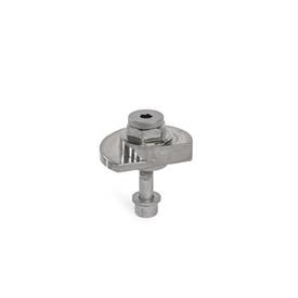 GN 918.6 Clamping bolts, Stainless Steel, Upward Clamping, Screw from the Back Type: SKB - With hex<br />Clamping direction: L - By anti-clockwise rotation
